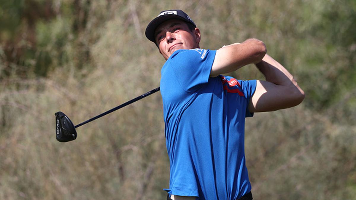 Viktor Hovland vaults into Farmers lead at wet Torrey Pines