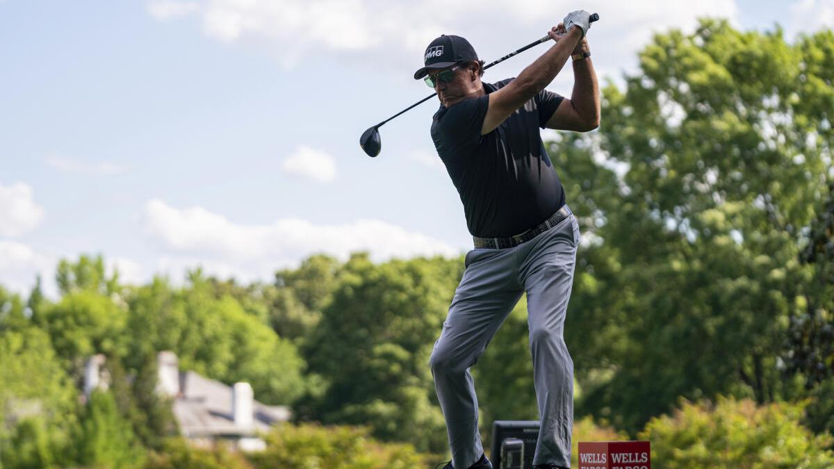 Wells Fargo Championship: Mickelson opens with 64 to set pace at Quail Hollow