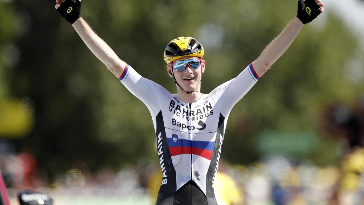 Tour de France: Baharain Victorious' Mohoric wins stage 19 ...