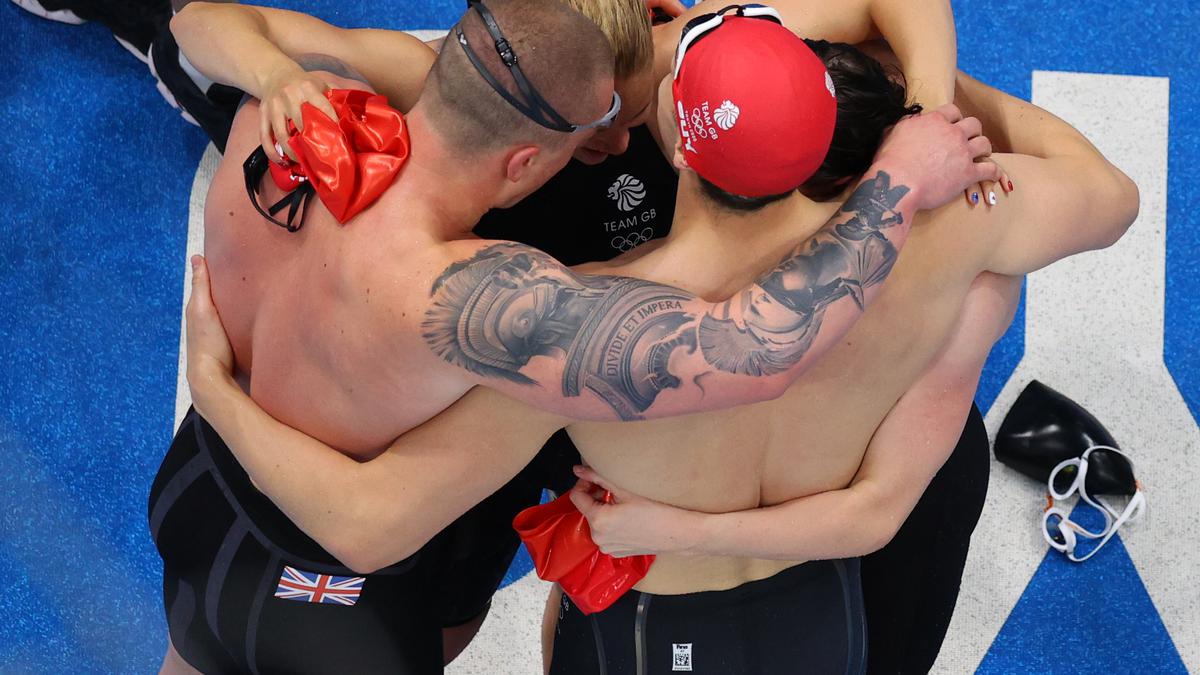 Swimming: Britain win mixed 4x100m medley relay gold in ...