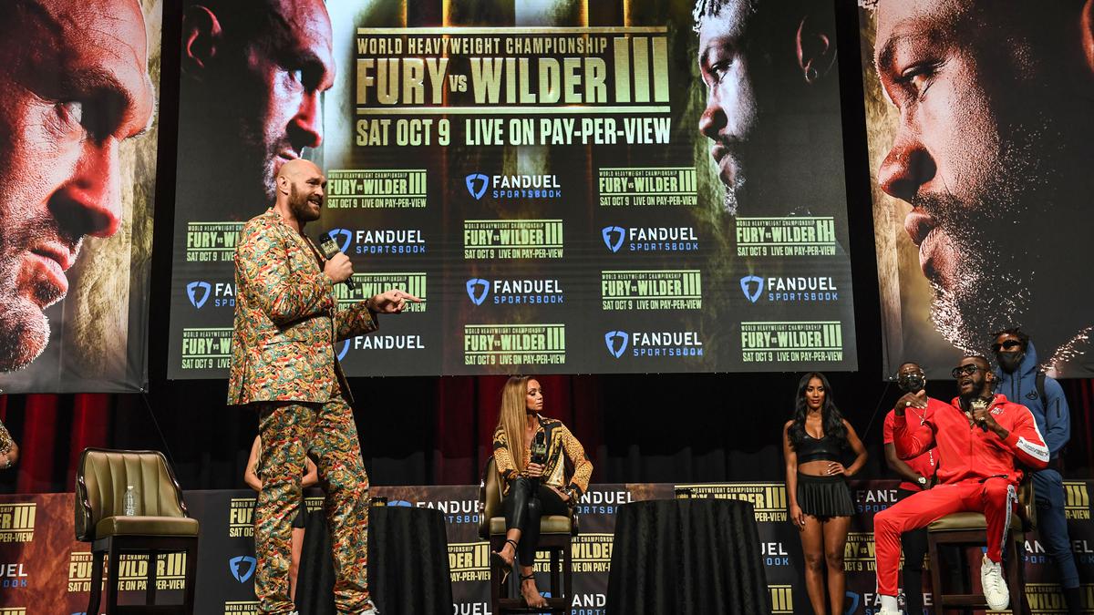 Fury and Wilder heaviest ever for trilogy showdown; trade blows ahead of clash