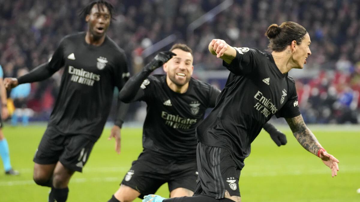 #SportsNews: UCL Highlights Ajax vs Benfica: Nunez goal gives Benfica 1-0 win; sends it to the quarters with a 3-2 aggregate score