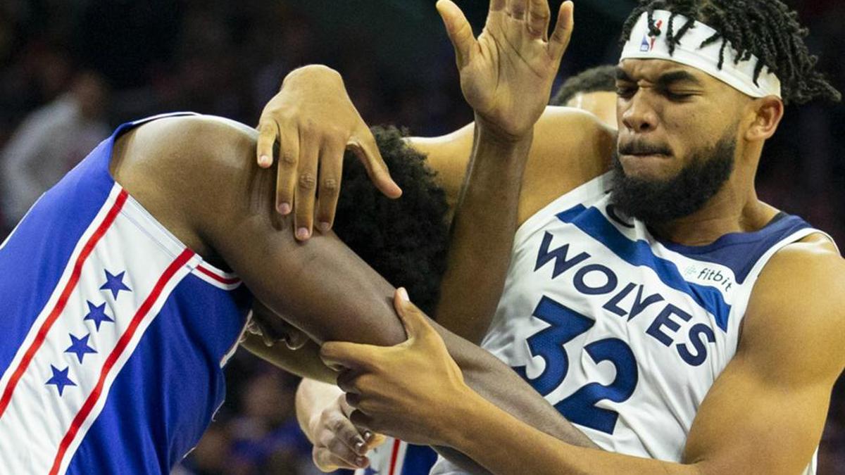 Nba Anthony Towns Joel Embiid Face Two Game Bans For Brawl